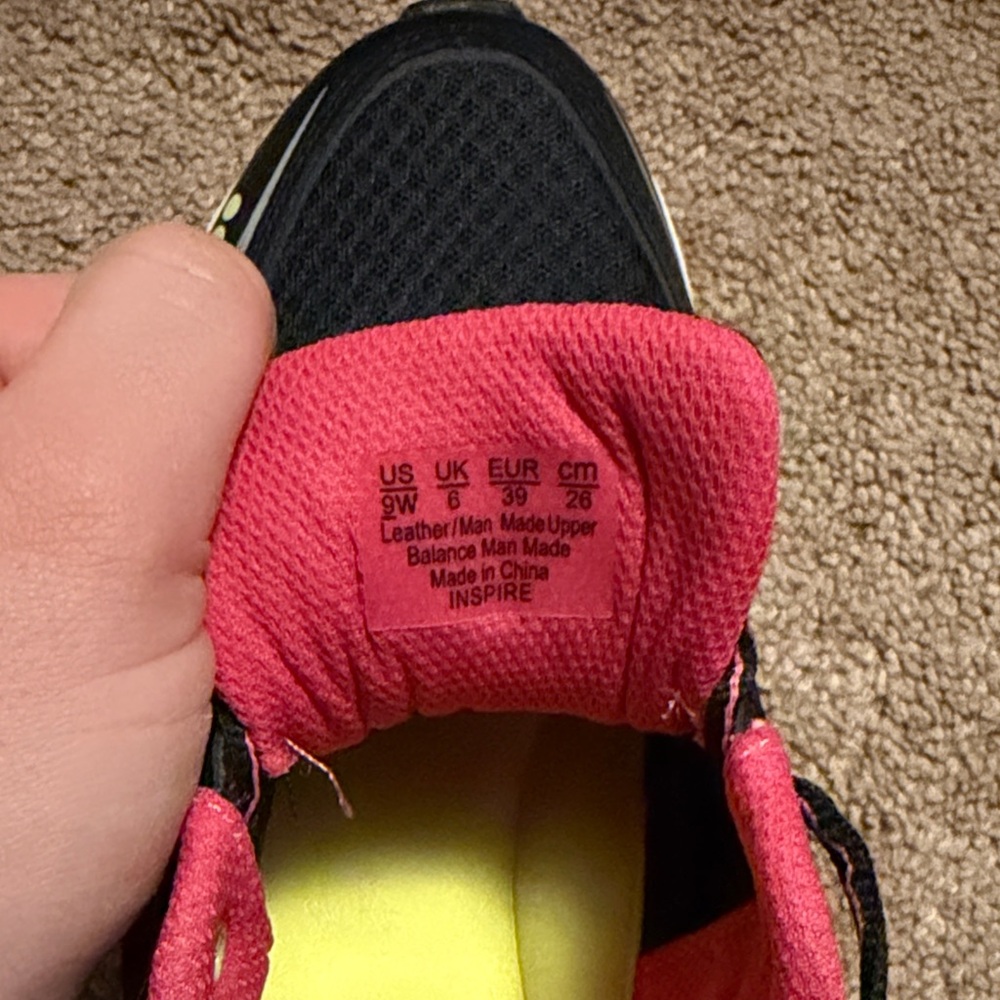 Ryka Black Walking Sneakers with Pink Lining - Picture 4 of 4